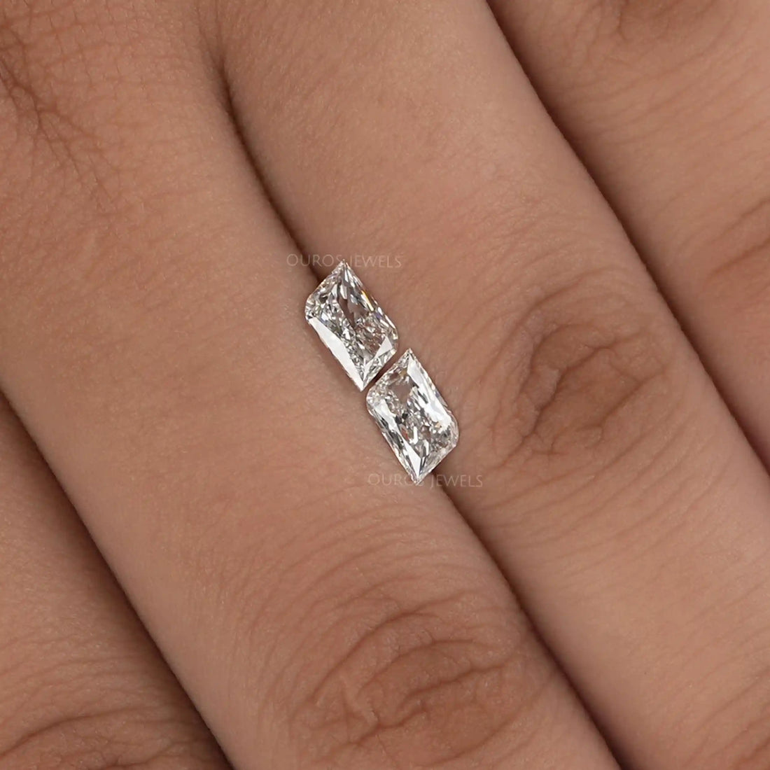 Rounded Modified Kite Shape Lab Diamond Pair Loose