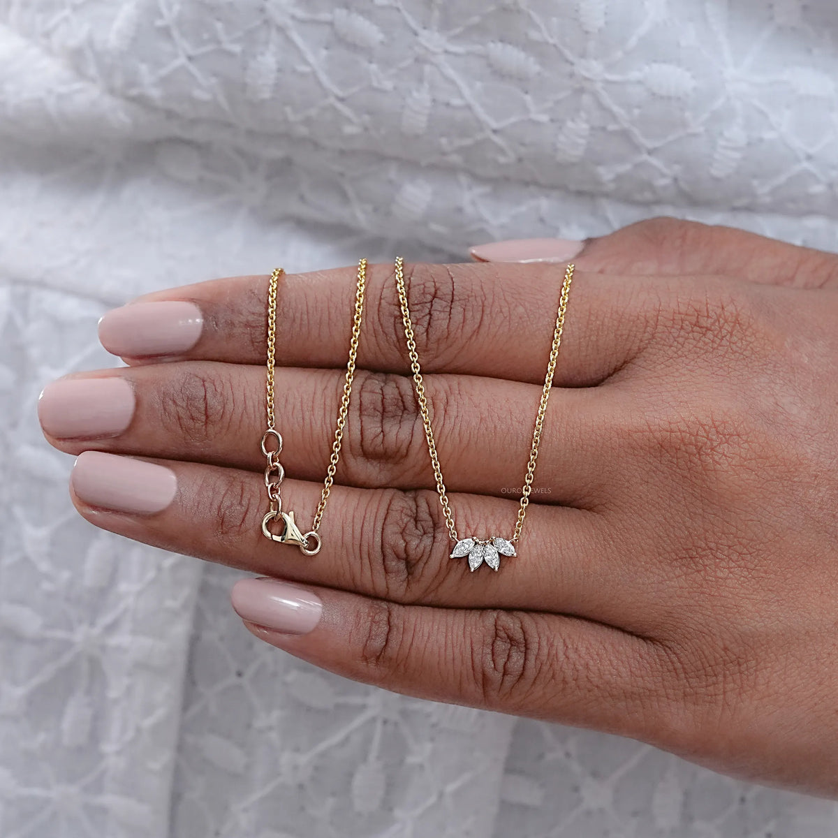 Marquise Cut Lab Grown Diamond Pendant Necklaces
