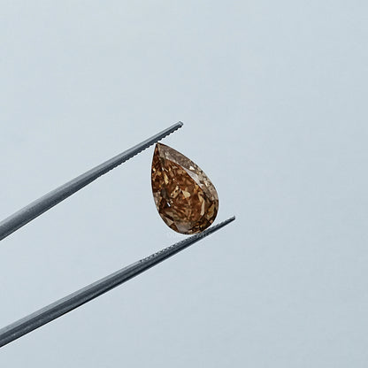 Fancy Light Brown Pear Cut Loose Diamond