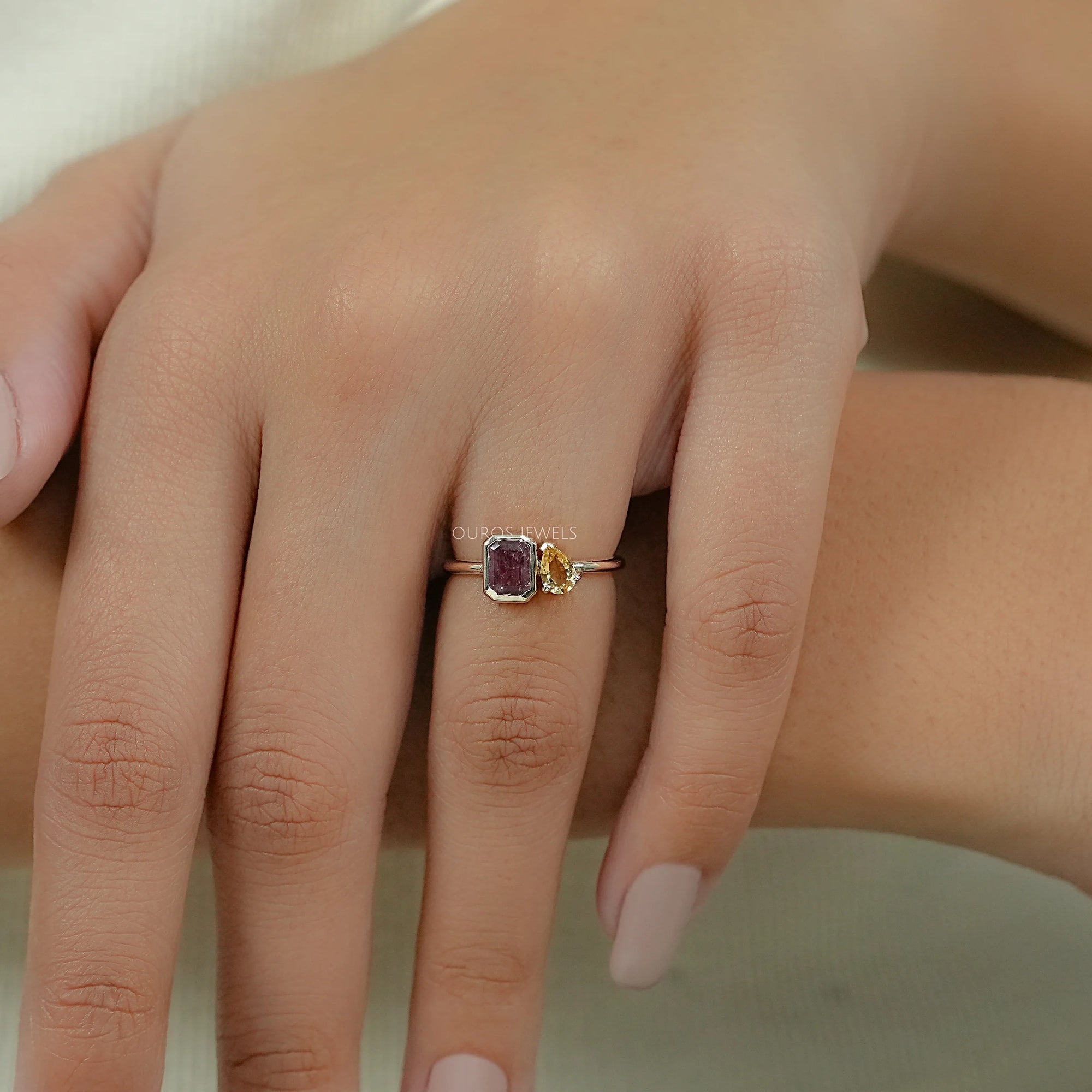 Natural Gemstone Toi Moi Engagement Ring Ring