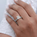 Elongated Cushion Cut Solitaire Accent Bridal Ring Set Rings