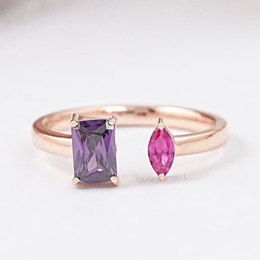 Emerald And Marquise Gemstone Toi Moi Ring Ring