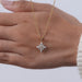 Marquise Cut Bezel Set Cluster Diamond Pendant Necklaces