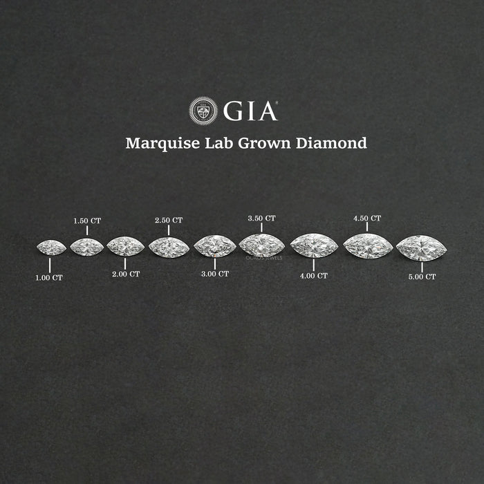 Certified Marquise Cut Lab Grown Diamond GIA Certified Diamond Loose