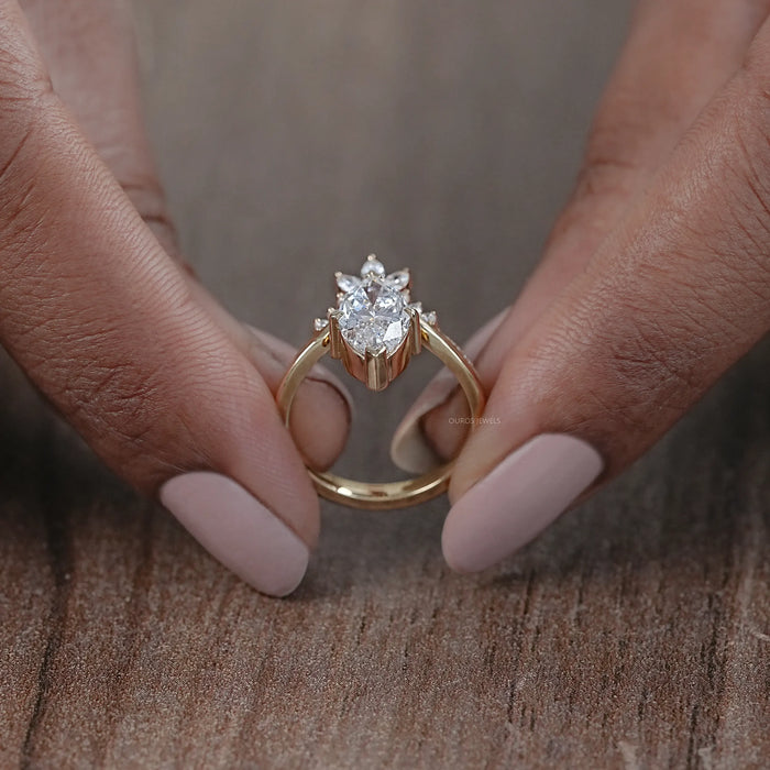 Marquise Cut Vintage Style Wedding Ring-Set Rings