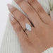 Marquise Diamond Halo Solitaire Engagement Ring Rings