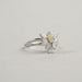 Fancy Yellow Pear And Marquise Cut Cluster Diamond Ring
