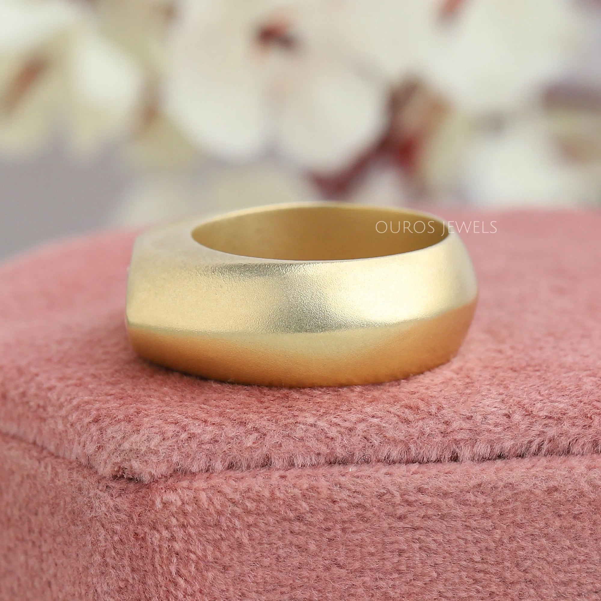 Marquise Cut Lab Diamond Matte Finish Band