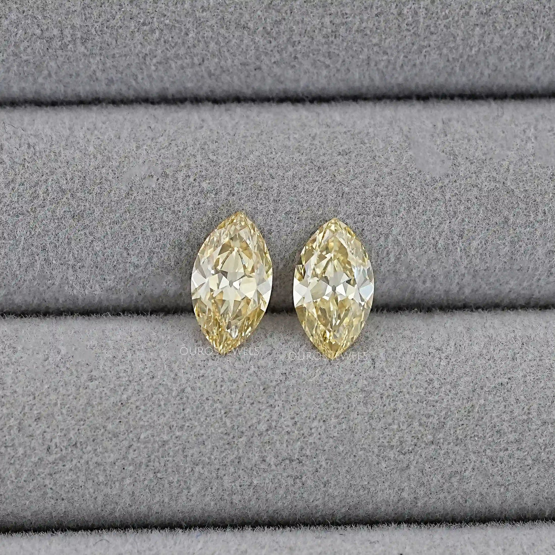 Old Mine Marquise Cut Lab Grown Diamond - Fancy Intense Yellow Loose