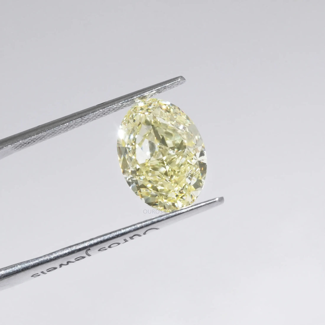 Fancy Yellow Modified Oval Cut Loose Diamond