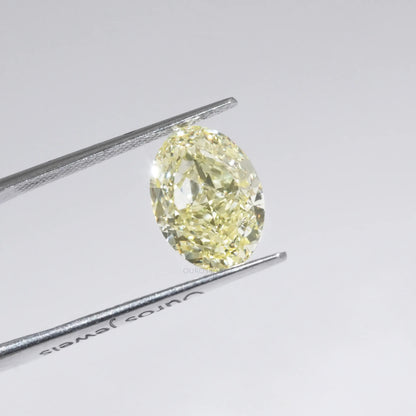 Fancy Yellow Modified Oval Cut Loose Diamond