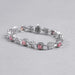 Flower And Pink Asscher Diamond Tennis Bracelet Bracelet