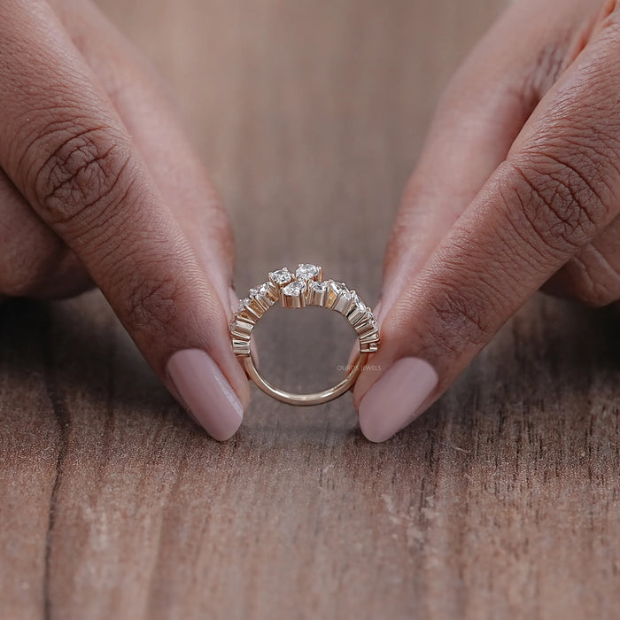 Multi Shape Diamond Eternity Band Rings