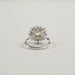 Heart And Pear Shape Halo Sunburst Ring - Cushion Shape