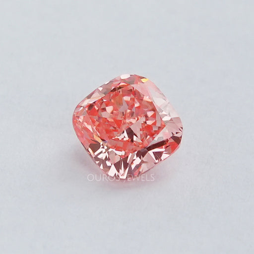 0.60 Carat Pink Cushion Cut Lab Grown Diamond Loose