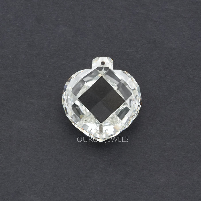 5.25 Carat Rose Cut Heart Lab Grown Diamond
