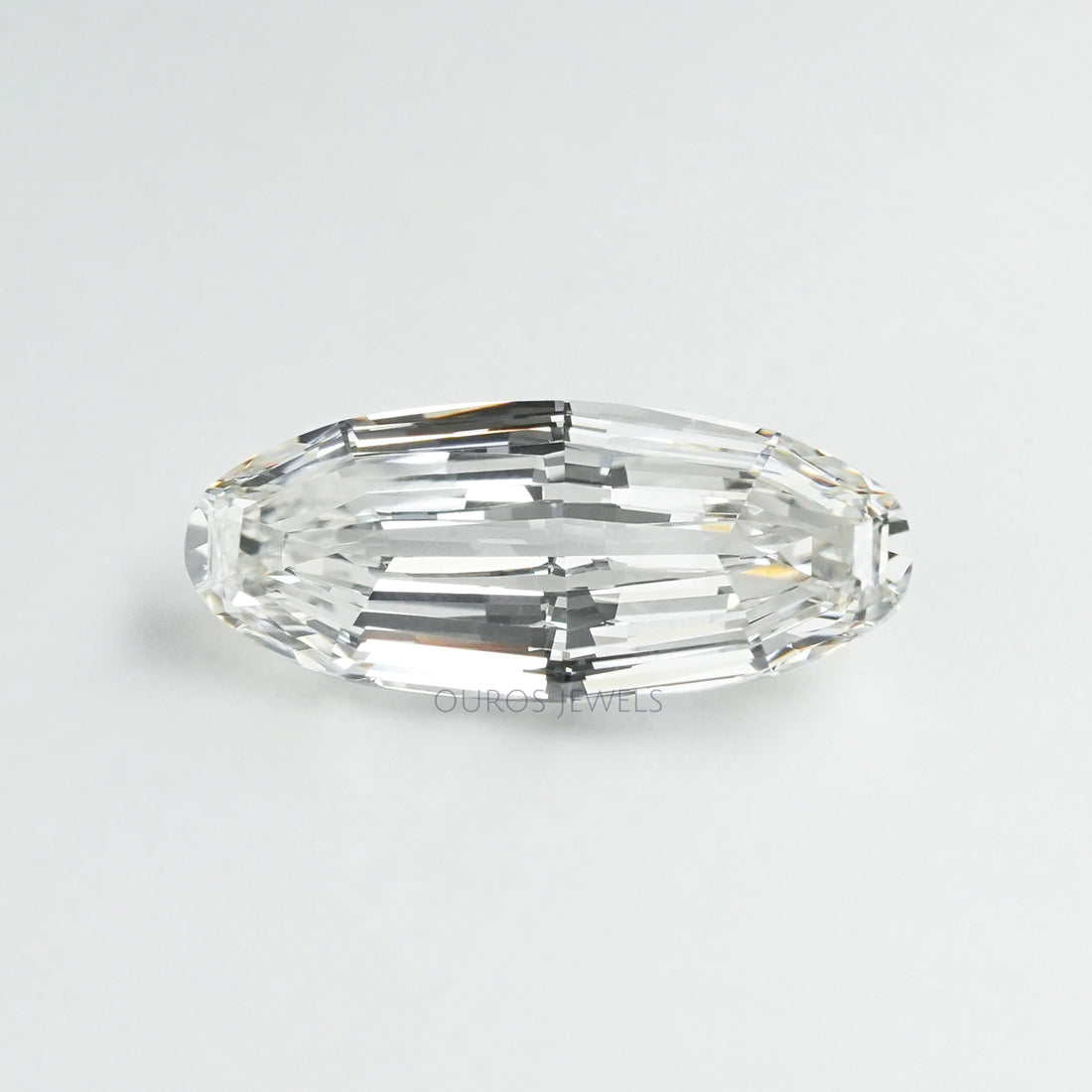 Step Cut Long Oval Lab Grown Diamond Loose