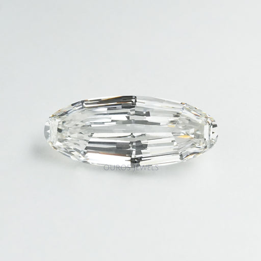 Step Cut Long Oval Lab Grown Diamond Loose