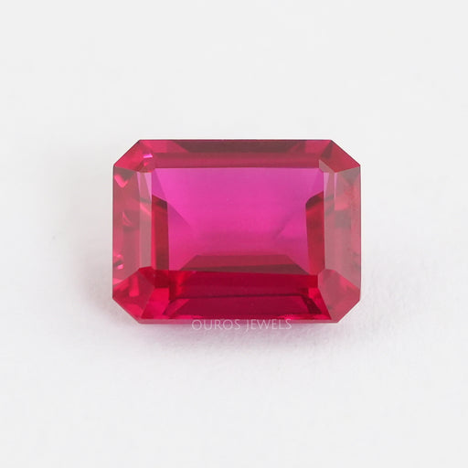 9.27 Carat Emerald Shape Light Red Ruby Gemstone