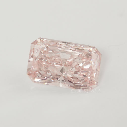 Fancy Vivid Pink Radiant Shape Lab Grown Diamond
