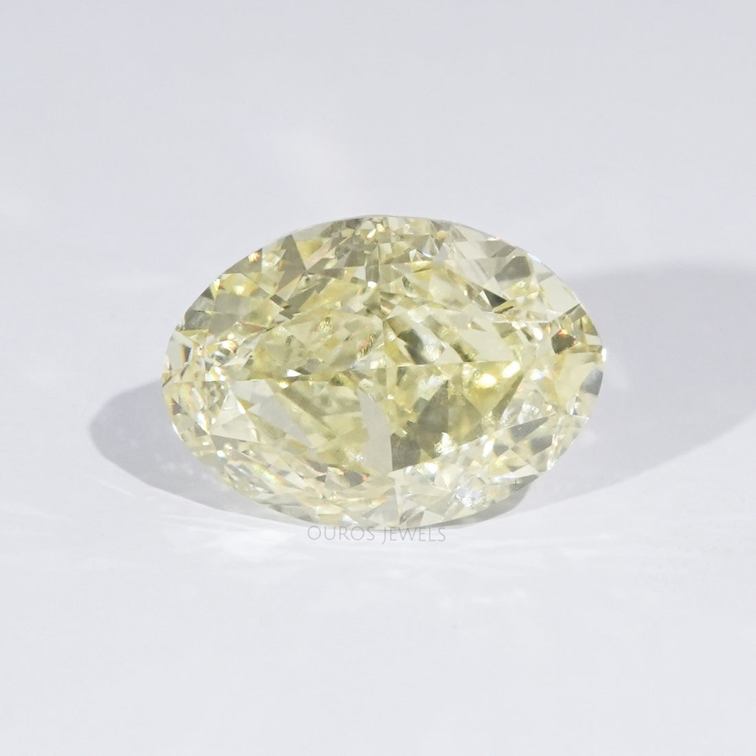 Fancy Yellow Modified Oval Cut Loose Diamond