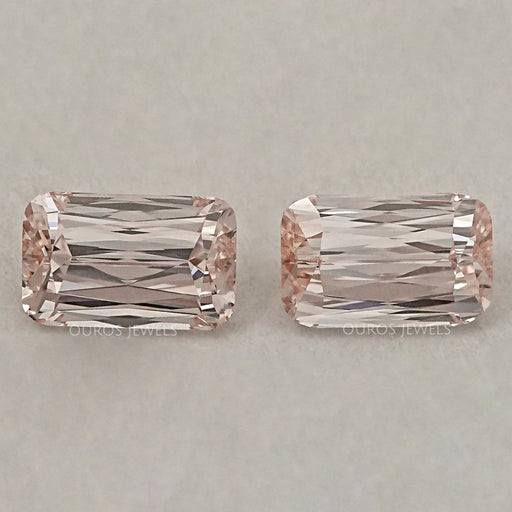 Light Pink Criss Cut Diamond Matching Pair