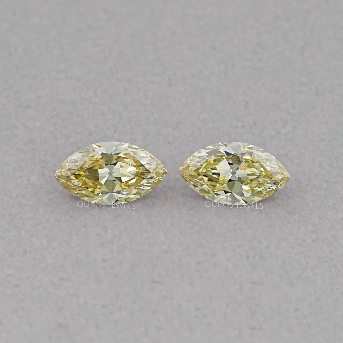 Old Mine Marquise Cut Lab Grown Diamond - Fancy Intense Yellow Loose