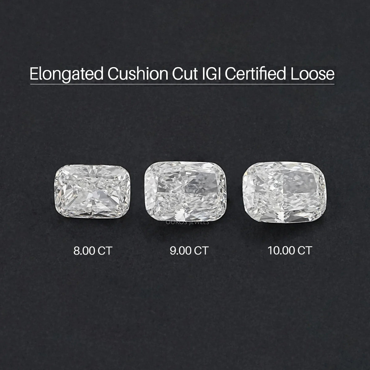 Certified Elongated Cushion Cut Lab Grown Diamond Loose