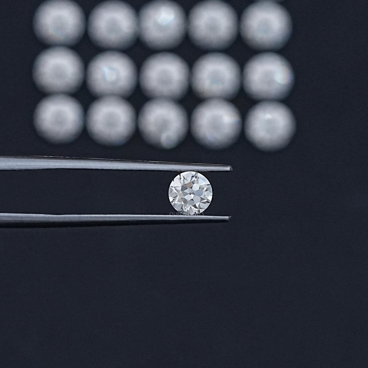 Old European Round Cut Flower Pattern Diamond Loose