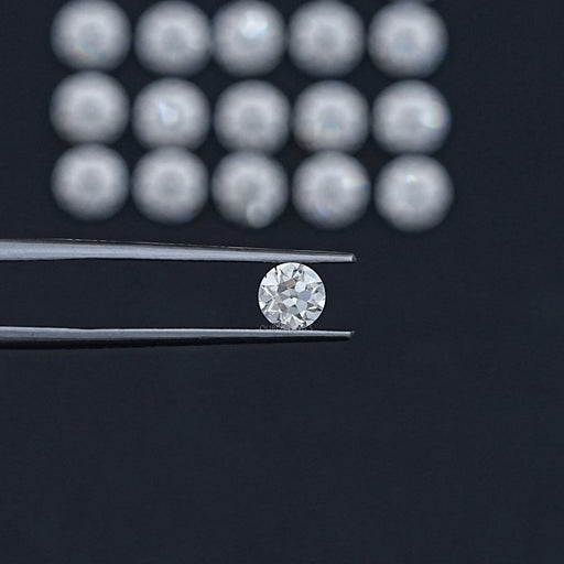 Old European Round Cut Flower Pattern Diamond Loose