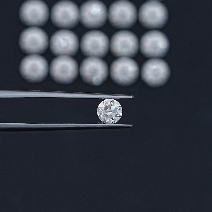 Old European Round Cut Flower Pattern Diamond Loose