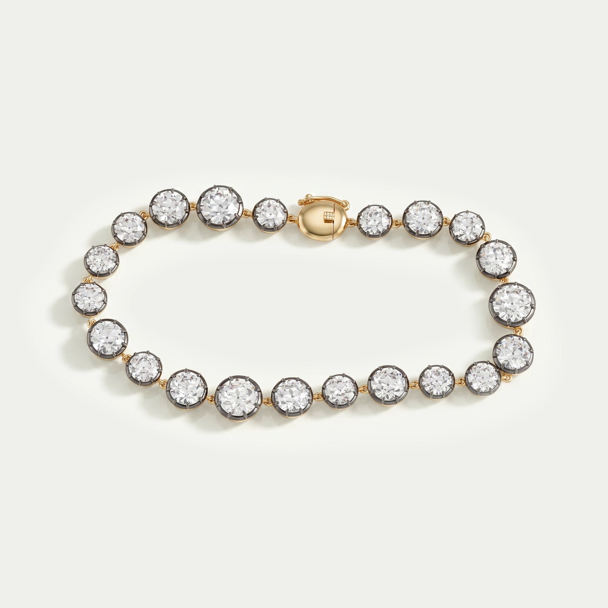 OEC Round Lab Diamond Black Coating Bracelet