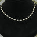 Bezel Set Old Mine Marquise Diamond Necklace Necklaces