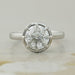 Old European Round Diamond Button Back Solitaire Ring Rings