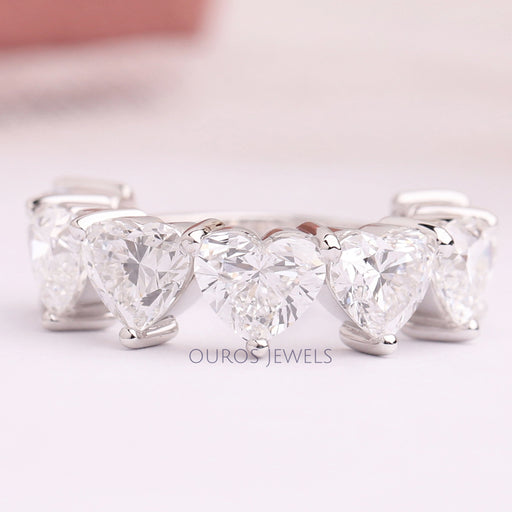 Heart Cut Lab Grown Diamond Five Stone Ring Rings
