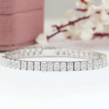 Radiant Cut Lab Grown Diamond Tennis Bracelet
