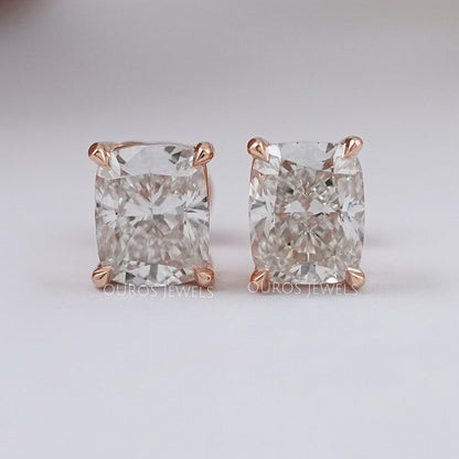 Elongated Cushion Cut Lab Grown Studs Earring