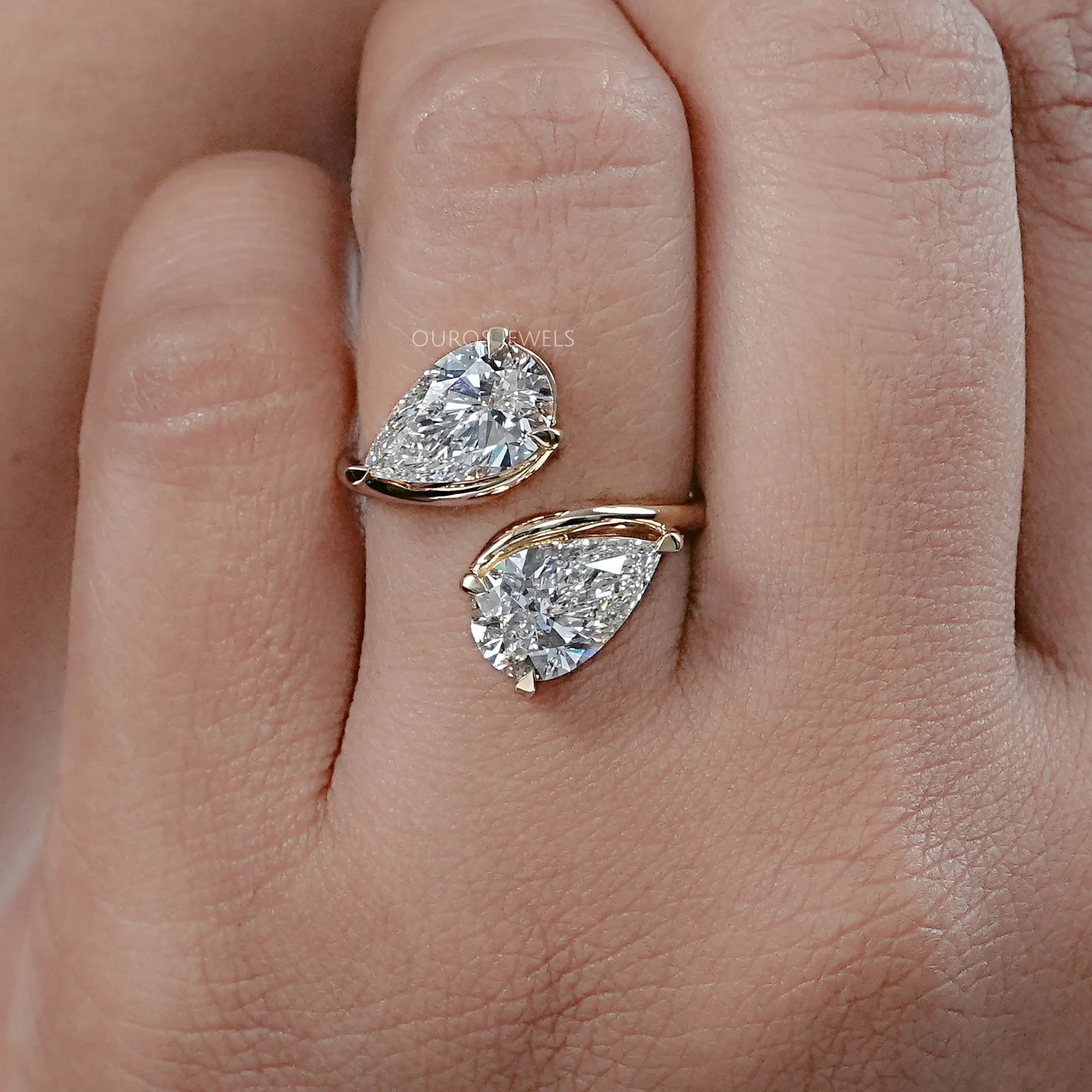 Pear Lab Diamond Toi Et Moi Engagement Ring Rings