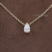 Old Mine Pear Diamond Half Bezel Solitaire Pendant Necklaces