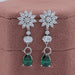 Drop Earring With Pear And Marquise Shape Diamond Earrings