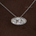 East West Old Mine Moval Lab Diamond Solitaire Pendant Necklaces