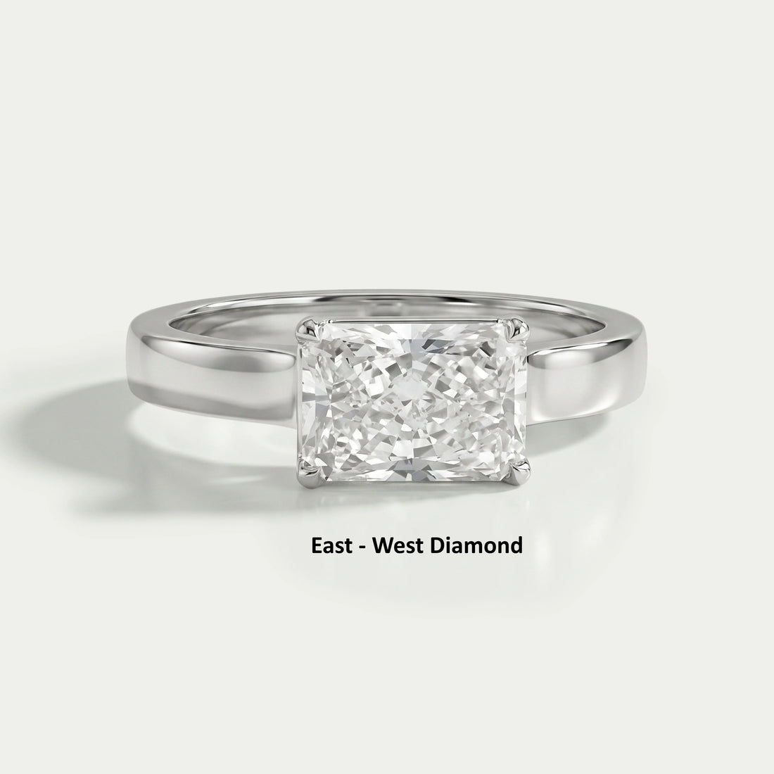 Radiant Lab Diamond Solitaire Engagement Band Ring