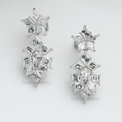 Lozenge Cut Lab Diamond Earrings