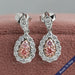 Round Cluster Diamond Halo Drop Dangle Earrings Earrings