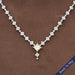 Princess And Round Cut Cluster Diamond Necklace Set Necklaces