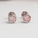 Bezel Set Pink Round Cut Diamond Earrings Earring