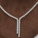Round Cut Lab Grown Diamond Necklace Set
