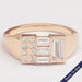 Baguette And Round Cut Lab Grown Diamond Wedding Ring