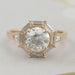 Old European Round Cut Halo Engagement Ring Ring