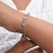 Color Diamond Halo Link Bracelet Bracelet